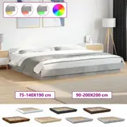 Bed Frame with LED Lights Mattress Base Bedstead Bedroom Engineered Wood vidaXL
