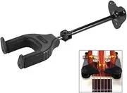 Adjustable Wall Mount Guitar Hanger Hook Holder Keeper Auto System Heart-Shaped Metal Base for Electric Acoustic Guitars Bass String Instrument Black One Size