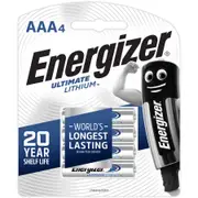 Energizer Ultimate Lithium AAA Batteries - 4 Pack