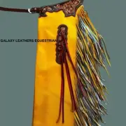 Leather Chaps Western Show Leather Chaps Horse /Bull riding chaps with fringes