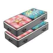 Under bed Storage Bags,Foldable Under Bed,Thick fabric storage box with trans...