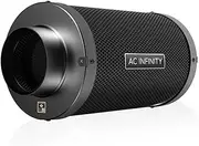 AC Infinity Air Carbon Filter 4", with Premium Australian Virgin Charcoal, Fit with Inline Duct Fans for Odor Control in Grow Tents, Grow Rooms, and Hydroponics Systems