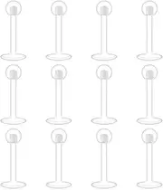 [VASANA] 30PCS 8mm Clear Lip Bars Plastic Labret Studs Retainers Nose Studs Tragus Retainer Helix Cartilage Earring Stud Piercing Jewelry Retainer