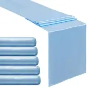 Baby Blue Table Runner Satin Table Runners Wedding Table Runner Silk Smooth F...