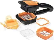 7pc Nicer Dicer Vegetable/Fruits Cutter/Chopper/Slicer Thin/Thick/Wedges Orange