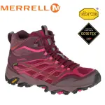 【MERRELL 美國 女款 MOAB FST MID GORE-TEX 酒紅】ML37138//休閒鞋/登山/悠遊山水