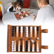 Backgammon Board Game Kit Travel Portable Roll Up Backgammon Board Game Set