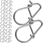 Outanaya 100pcs Fishing Snaps Stainless Steel Clips for Saltwater Freshwater Tackle Durable Fishing Tools Kit Easy to Use Gourd Design High Tensile Strength Wear Resistant