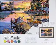 PaintWorks 73-91795 Morning Paradise Nature Paint by Number Kit for Adults and Kids, 20" x 14", Multicolor, Multi