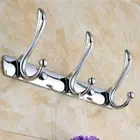 3 Hooks Coat Door Clothes Stainless Holder Rack Hook Wall Mounted Hanger