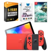Nintendo Switch OLED Mario RED Edition + Zelda Tears of the Kingdom Bundle