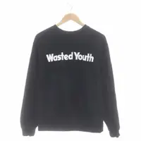 在飛比找蝦皮購物優惠-LOGOS WASTED YOUTH M衛衣黑色 長袖 白色