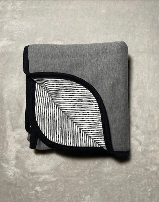 First Impressions Baby Receiving Blanket Stripe Black White Reversible Lovey