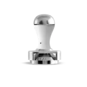 Pesado Tamper with Depth Adjuster - White & Silver