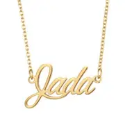 Gold Jada Name Nameplate Necklace Stainless Steel Jewelry for Mothers