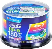 50Verbatim VBR130RP50V4 Blu Ray BD-R Inkjet Recording Disc 25GB
