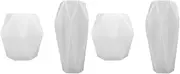 4 Pcs Candle Mold Flower vase Candle Resin Silicone molds for Resin soap Making Supplies vase epoxy Plastic Planter Multipurpose Silicone Mold Chocolate Silica Gel White Desktop 3D