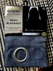 NIP Eclipse Rowland Blackout Curtain Panel Grommet ONE Gray 52" x 63"