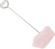 COOPHYA Heart Shape Crystal Table Card Holder Elegant Photo Clip Stand for Weddings Memo Notes and Name Cards Unique Natural Crystal Design for Tabletop Decor