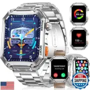 LIGE Military Smart Watches for Men, 1.96'' HD Screen with Answer Make Call S
