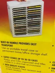 4 PACK NEW ELECOM CD STORAGE 30 STORAGE RACK IVORY STACKABLE MOUNTABLE