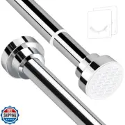 Stainless Steel Extendable Shower Curtain Rod Tension Rod,including 2 Holder,