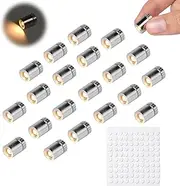 Pumwoy 20 Mini LED Lights, Miniature Lights, Small LED Lights, Suitable for Decorating Dollhouses, Micro LED Light, Mini LED Lights for Dollhouses, Crafts (Warm White Light)