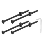 4Pcs Hex Socket Head Screws Bolts Barrel Nut, M6 x 120mm Socket Bolt Barrel Nut