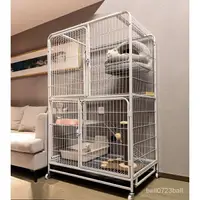 在飛比找樂天市場購物網優惠-買就送 貓籠 日式 一體室貓籠 貓舍 超大籠子 雙層貓籠 烤