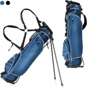 Black Golf Stand Bag Club W/4 Way Divider Cart Bag Travel Bag Light Weight Execu