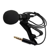 Lapel Microphone Interviews Portable Lavalier with Clip-On Recording