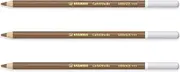 STABILO Chalk-Pastel Pencil CarbOthello - Pack of 3 - Burnt Umber (625)