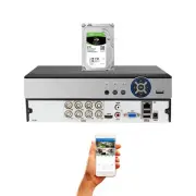 8 Channel H.265 Security DVR with 2TB Hard Drive CCTV Camera Video Recorder