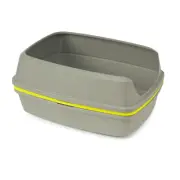 Scoopfree Cat Kitty Litter Box Tray Sifting Toilet Box High Sided Grey Large