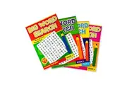 4PK Word Search Activity Books A4 Brain Games Fun Over 86 Puzzles Per Book