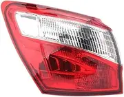 Car Outer Rear Tail Light EU Version Brake Fog Lamp Accessories Car Warning Running Light，Compatible With Nissan Qashqai 2008-2015(Outer L)