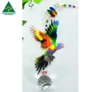 Rainbow Lorikeet Crystal Suncatcher gift, Magpie Galah sun catcher suncatchers