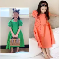 在飛比找ETMall東森購物網優惠-泡泡袖韓版洋氣兒童公主裙親子裝