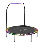 YOPOWER 40" Foldable Mini Trampoline Rebounder Trampoline w/Adjustable Handle, Exercise Workout Fitness Trampoline for Adult, Max Load 330lbs/150kg