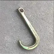 Obstacle car Long Shank Wrecker Hook - 4T/5T J Trailer Hook, Hanging Chain Hook, Galvanized Safety for Transport Tow Chain, for Car Wrecker Breakdown car(5T single hook)