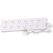 HPM Overload Protected 6 Outlet Powerboard Twin Pack