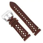 26mm CT Scuderia Cowhide Leather Quick Release Brown Watchband w/ Steel Buckle