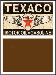 1:24 1:25 SCALE TEXACO GASOLINE GAS WEATHERED METAL SIGN GARAGE DIORAMA 30