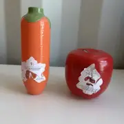 All In One Apple& Carrot Snack Container With Peanut butter Condiments Tray