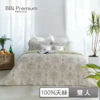 在飛比找momo購物網優惠-【BBL Premium】100%天絲印花兩用被床包組-斐麗