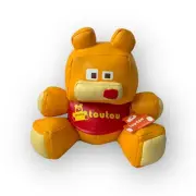 Toutou Bear Plush Gold Pleather/Vinyl Atomic Monkey Orange Stuffed Toy
