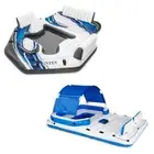 Intex Adult 5-Seat Inflatable PVC Island Lounge and 6-Person Pool Raft Blue