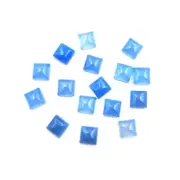 Natural Blue Chalcedony Sugar Loaf Cabochon Blue Color 16Pcs 8 MM 45 CT