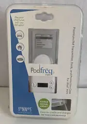 Premium FM Transmitter & Protective Case For iPod Mini Pod Freq New in Box