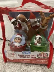 NEW The Elf on the Shelf 10-Piece BATH PLAY SET Elf Pets / Squirt Toys Puppet